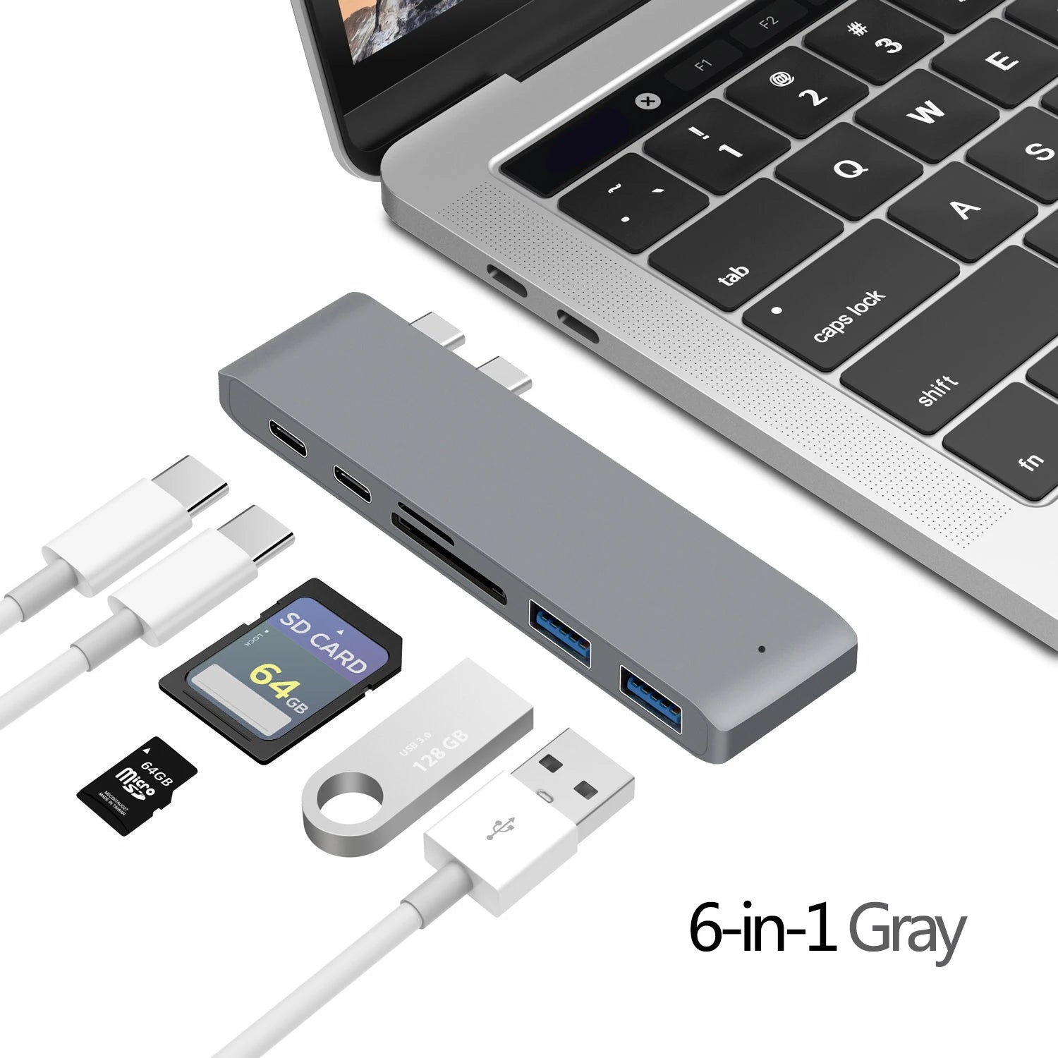 Usb C Hub Hdmi 4K Multiport Adapter Alongside Sd Reader