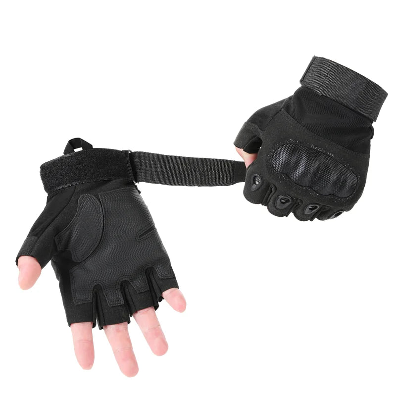 Touch Screen Tactical Motorcycle Gloves With Hard Knuckle Protection - Smarsty