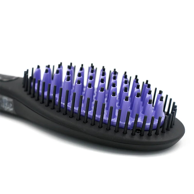 Ceramic Hair Straightener Brush for Fast Smoothing - Smarsty