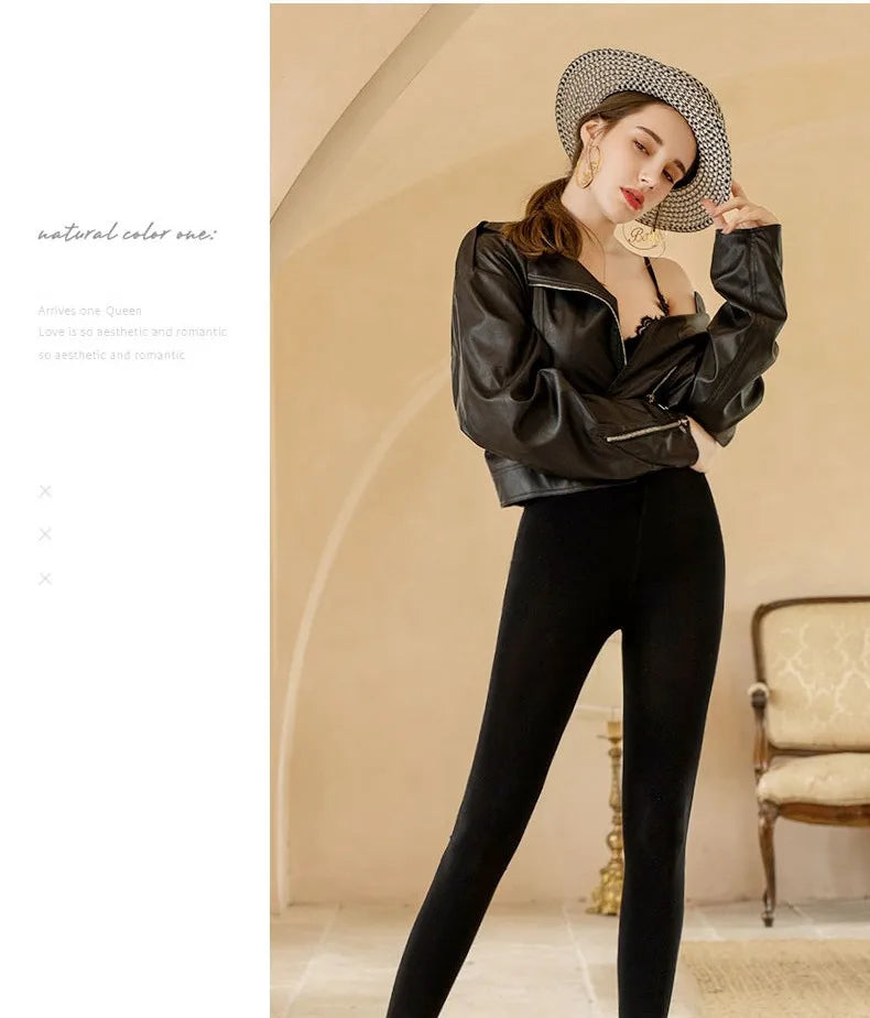 Winter Leggings For Women Warm Leggins Solid Color Velvet Leggins High Waist Leggings Stretchy Leggings dropshipping - Smarsty