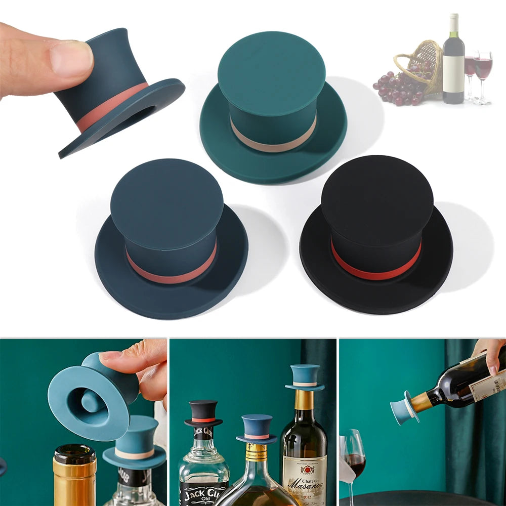 Silicone Wine Bottle Stopper with Vacuum Seal Feature - Smarsty