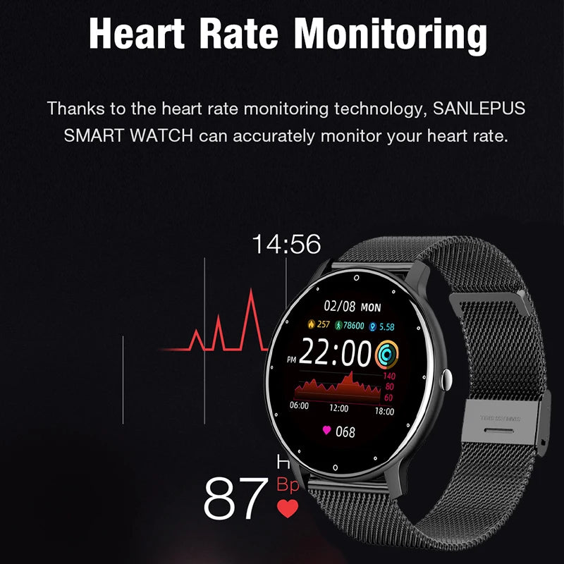 LIGE Smart Watch for Ladies with Full Touch Screen - Smarsty