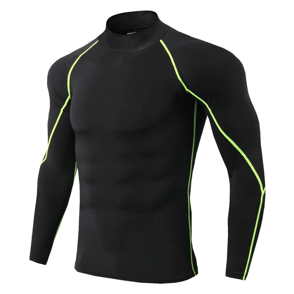 Men Sport T-shirt Quick Dry Bodybuilding Running Shirt Long Sleeve Compression Top Gym T Shirt Men Fitness Tight Rashgard - Smarsty