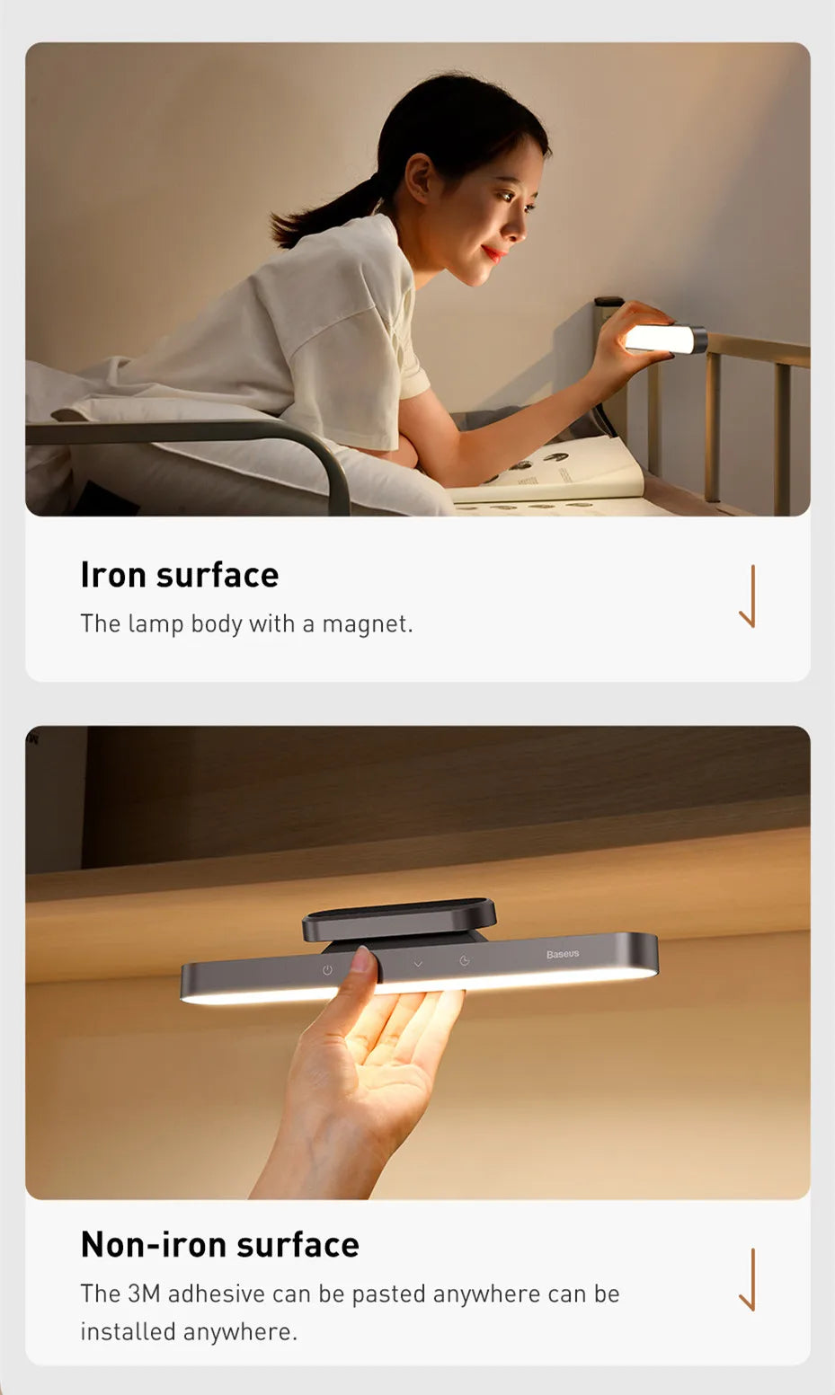 Baseus Rechargeable Magnetic LED Night Light with Dimming - Smarsty