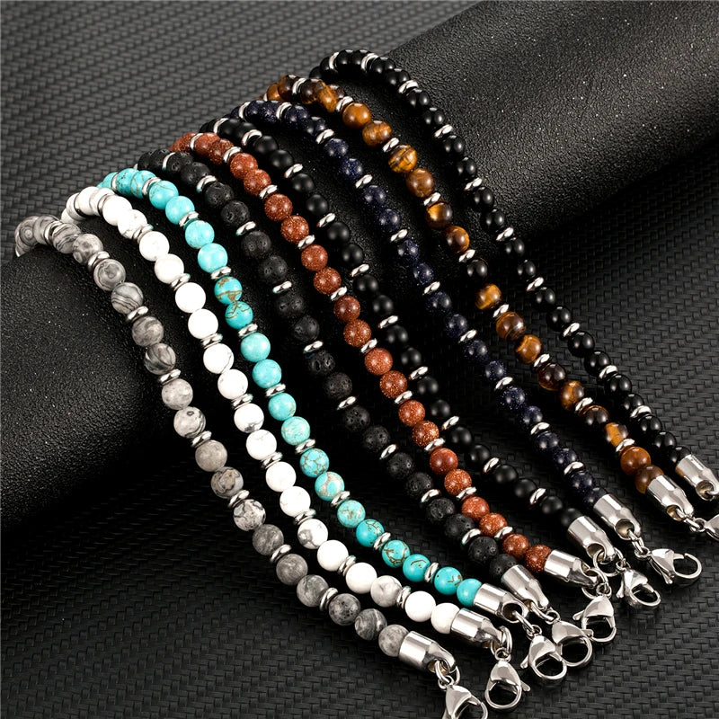 Colorful 6mm Tiger Eye Beads Bracelet for Men and Women - Smarsty
