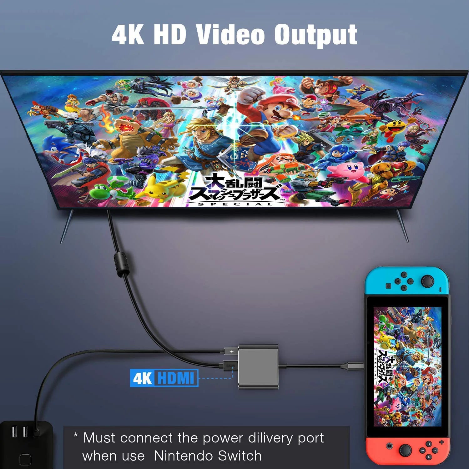 USB C Hub 4K HDMI Adapter With Multiport Thunderbolt