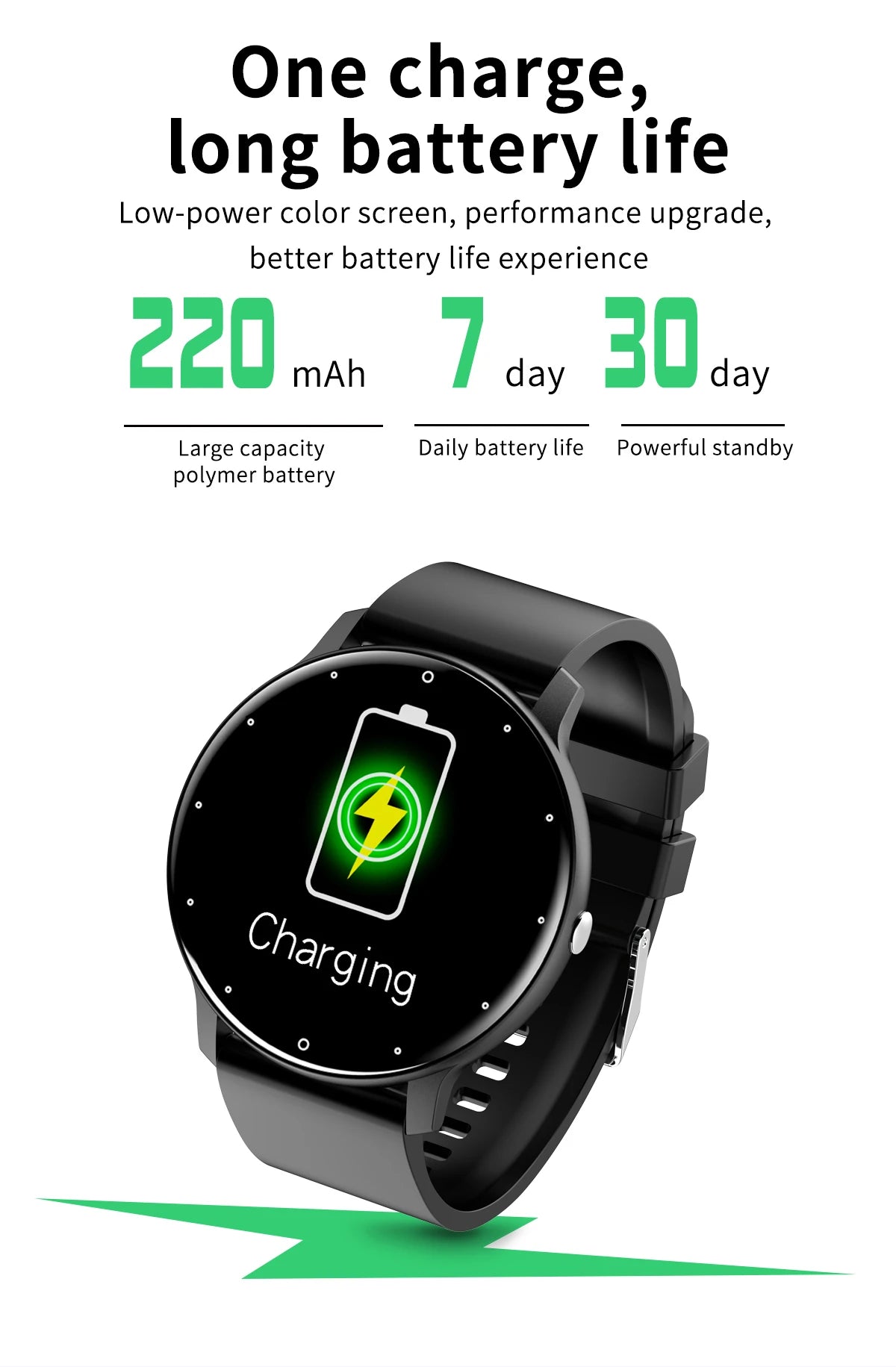 Smart Fitness Watch with Heart Rate Monitor and Waterproof Design - Smarsty