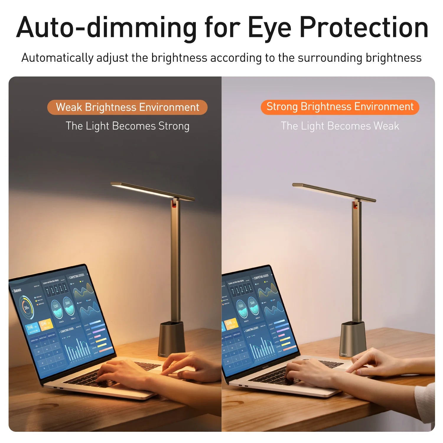 Baseus Dimmable LED Desk Lamp with Eye Protection - Smarsty