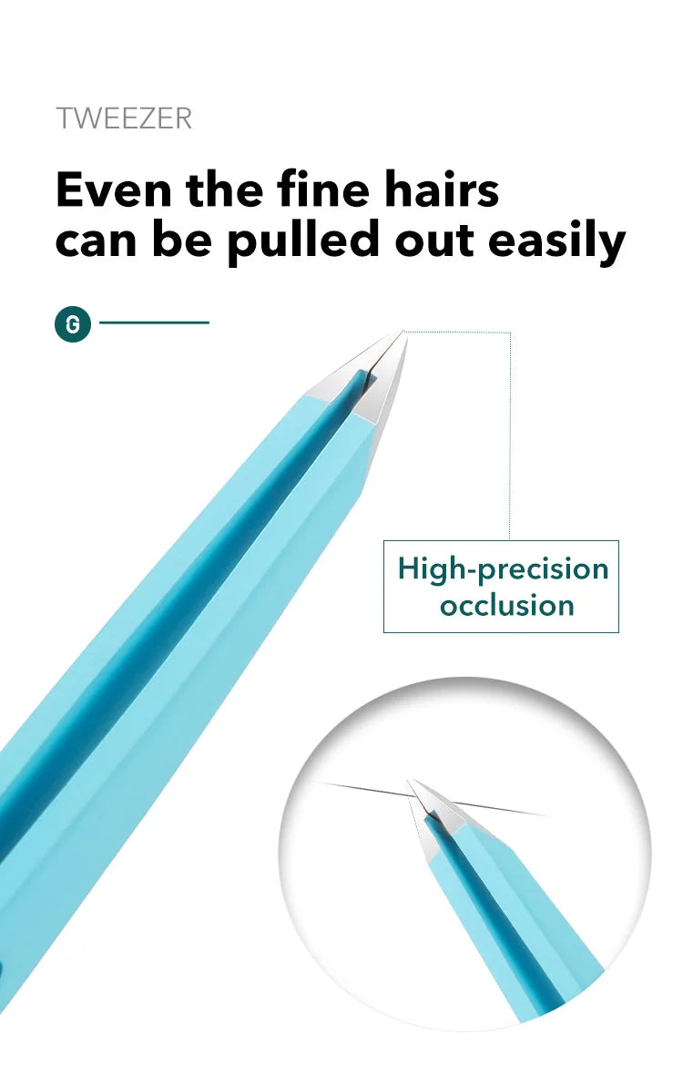 MR Green Stainless Steel Eyebrow Tweezers for Precision Hair Removal - Smarsty