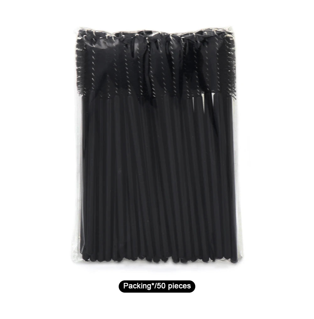 50Pcs Disposable Eyelash Brushes for Makeup Application - Smarsty