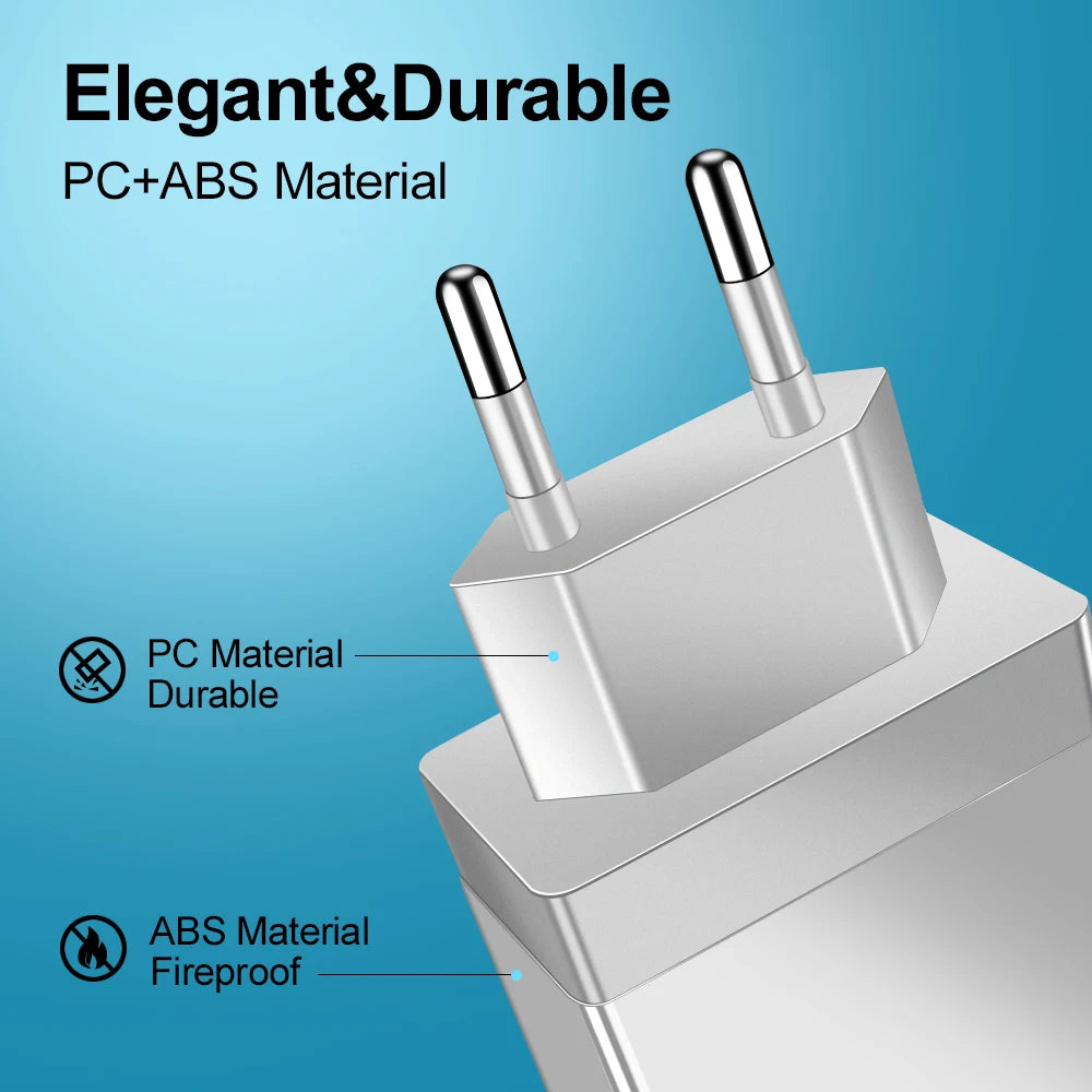 4 Port USB Quick Charge 3.0 Wall Charger EU Connector - Smarsty