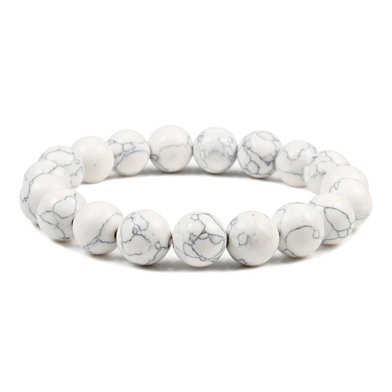 Natural Stone Bead Bracelet with Volcanic Lava - Smarsty