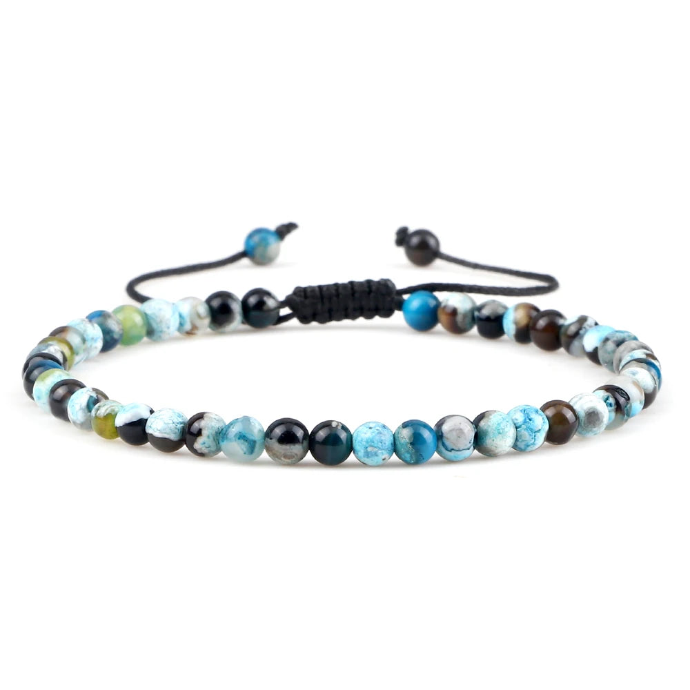 Adjustable Lava Stone Beaded Bracelet for Chakra Healing - Smarsty