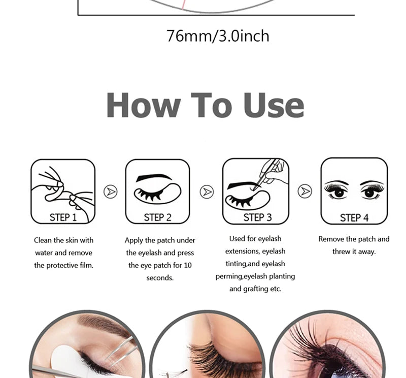 Hydrogel Eye Patches for Eyelash Extensions 50 Pairs - Smarsty
