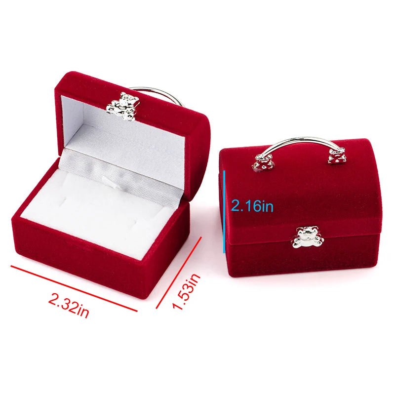 Lovely Velvet Jewelry Box for Rings and Earrings Display - Smarsty