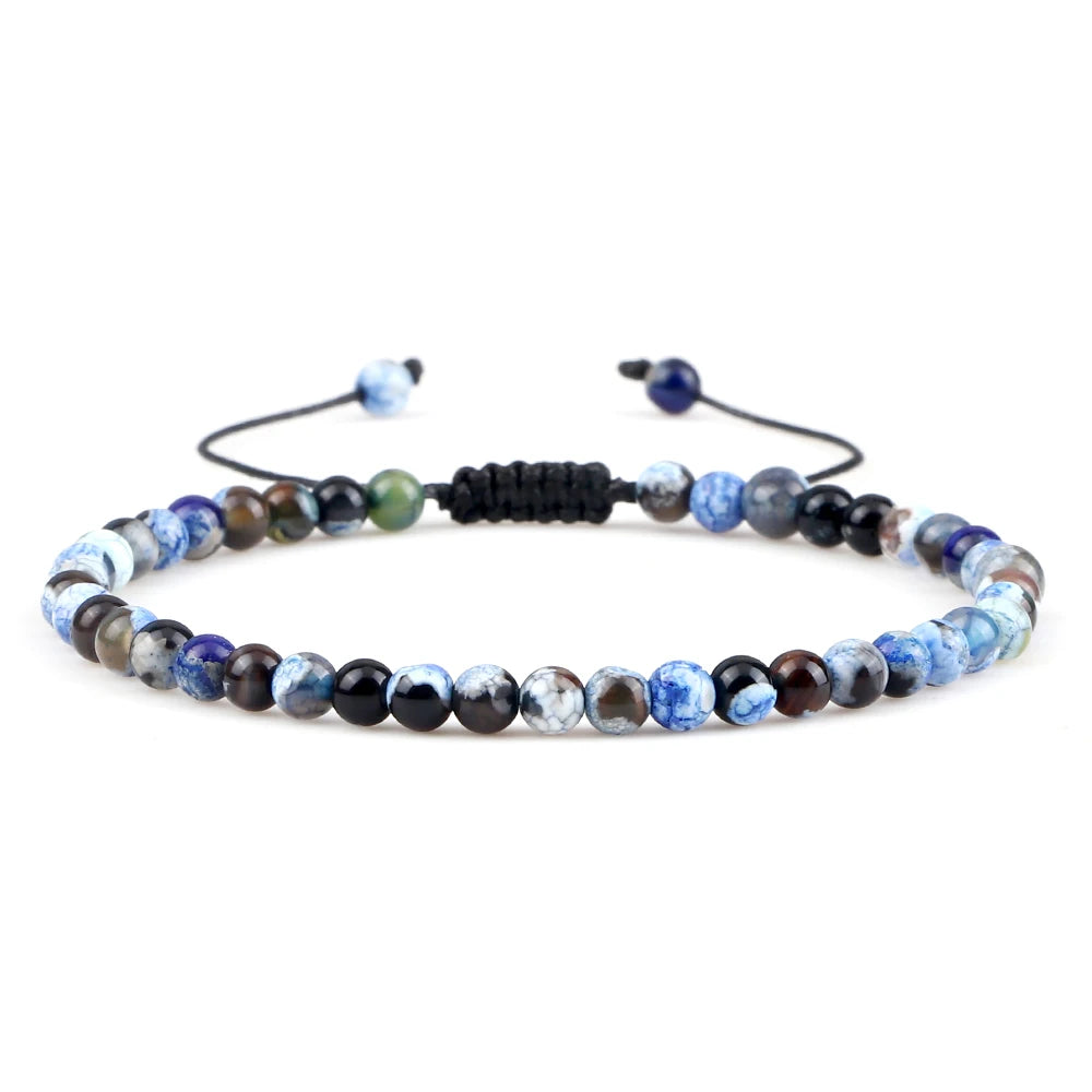 Adjustable Lava Stone Beaded Bracelet for Chakra Healing - Smarsty