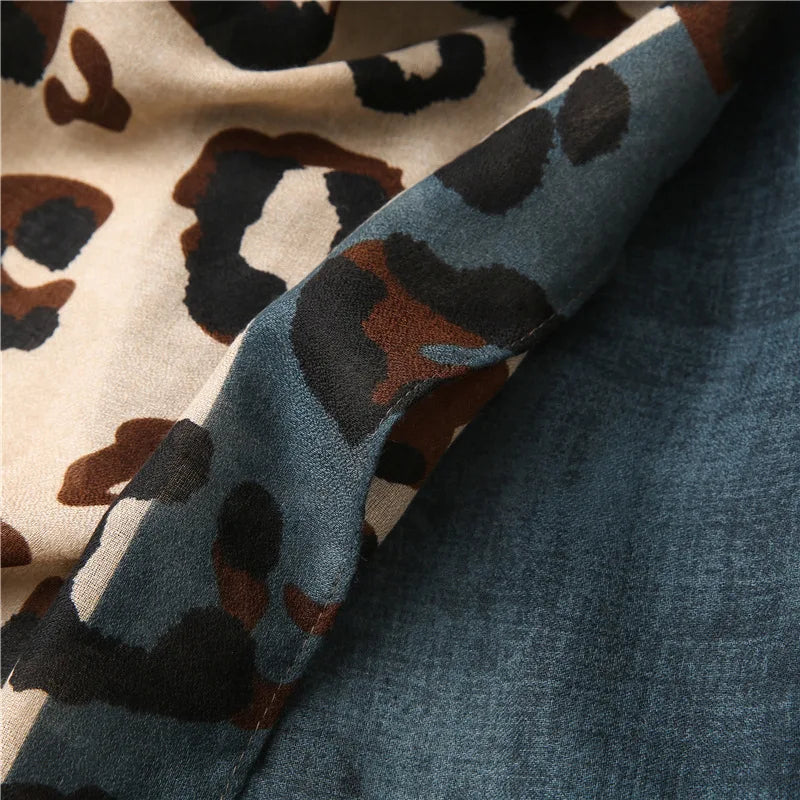Luxury Leopard Print Scarf for Women Lightweight Shawl - Smarsty