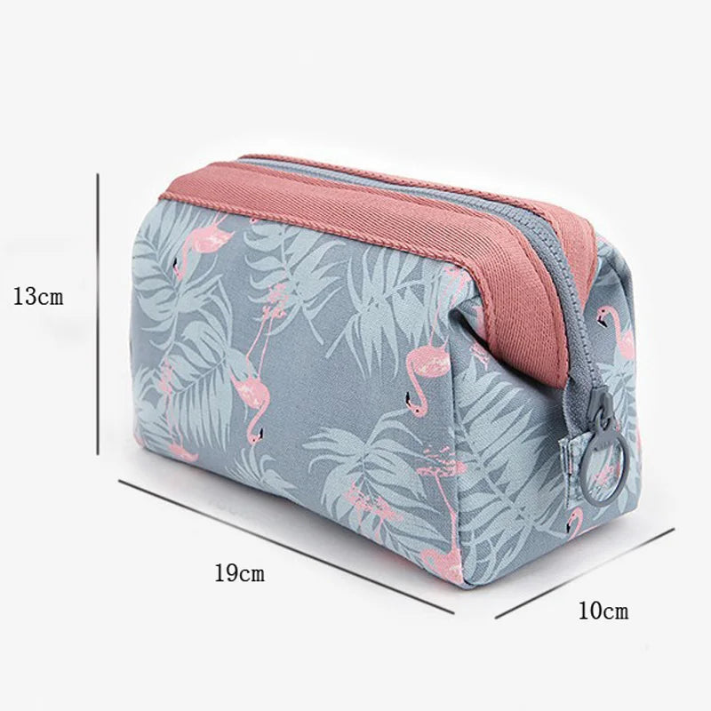 Waterproof Flamingo Cosmetic Bag For Women Travel Organizer - Smarsty