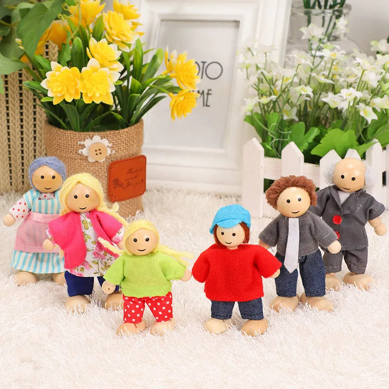 Wooden Dollhouse Furniture Miniature Toy For Dolls Kids Children House Play Toy Mini Furniture Sets Doll Toys Boys Girls Gifts