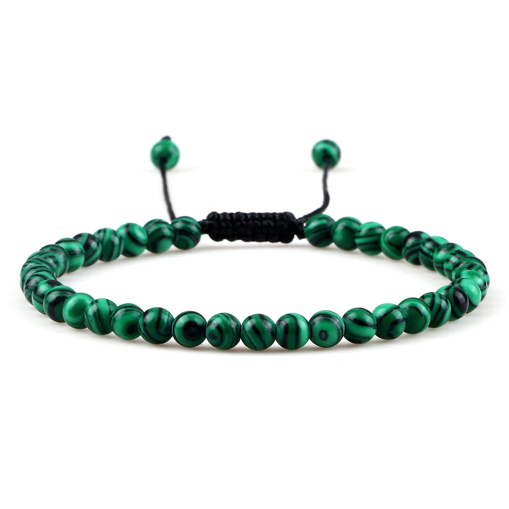 Adjustable Lava Stone Beaded Bracelet for Chakra Healing - Smarsty