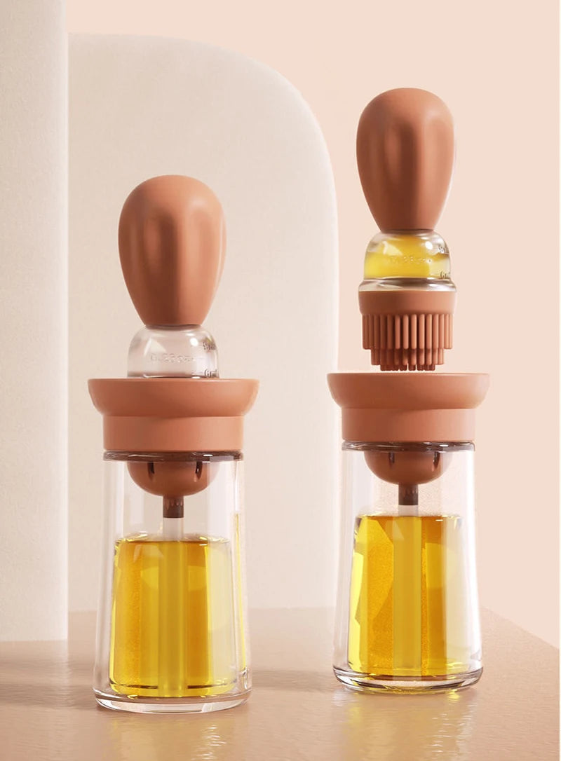 Portable Silicone Oil Bottle With Brush For Easy Cooking - Smarsty