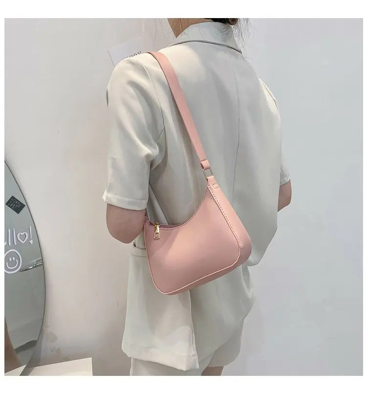 Retro PU Leather Shoulder Bag For Women Hobo Style Classic - Smarsty