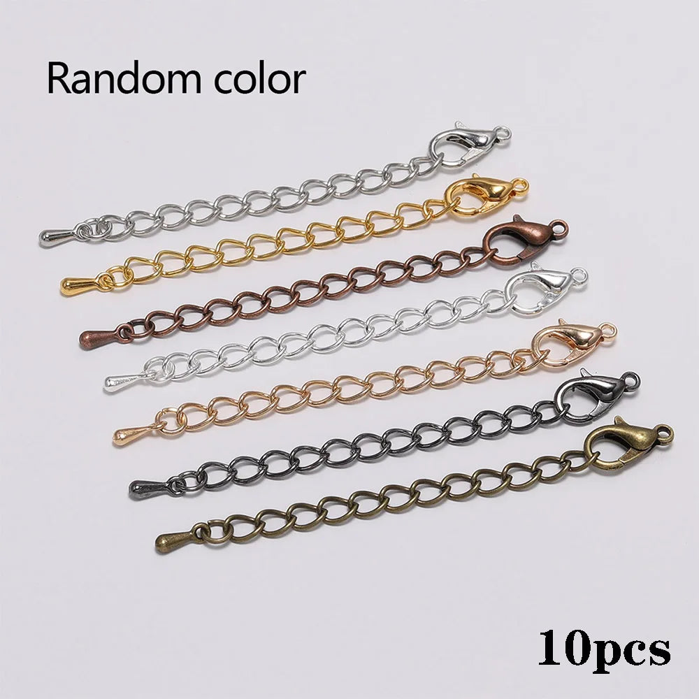 10pcs Extension Chains With Lobster Clasps Adjustable - Smarsty