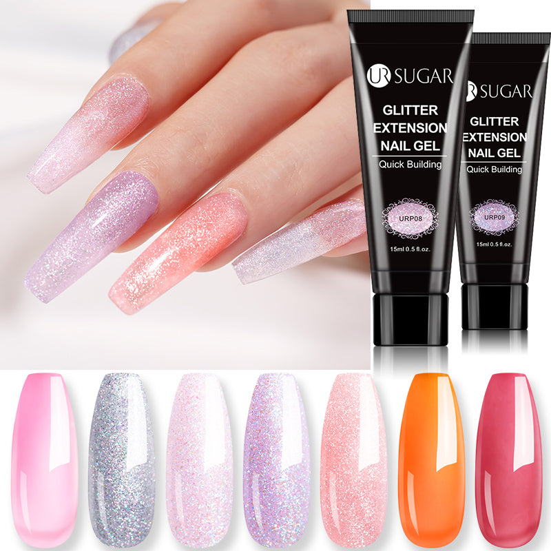 Nude Glitter Gel Nail Polish Kit for Long-Lasting Manicure - Smarsty