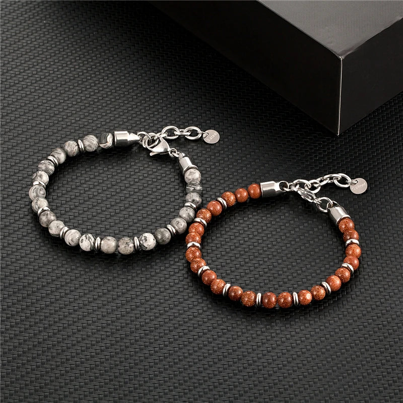 Colorful 6mm Tiger Eye Beads Bracelet for Men and Women - Smarsty