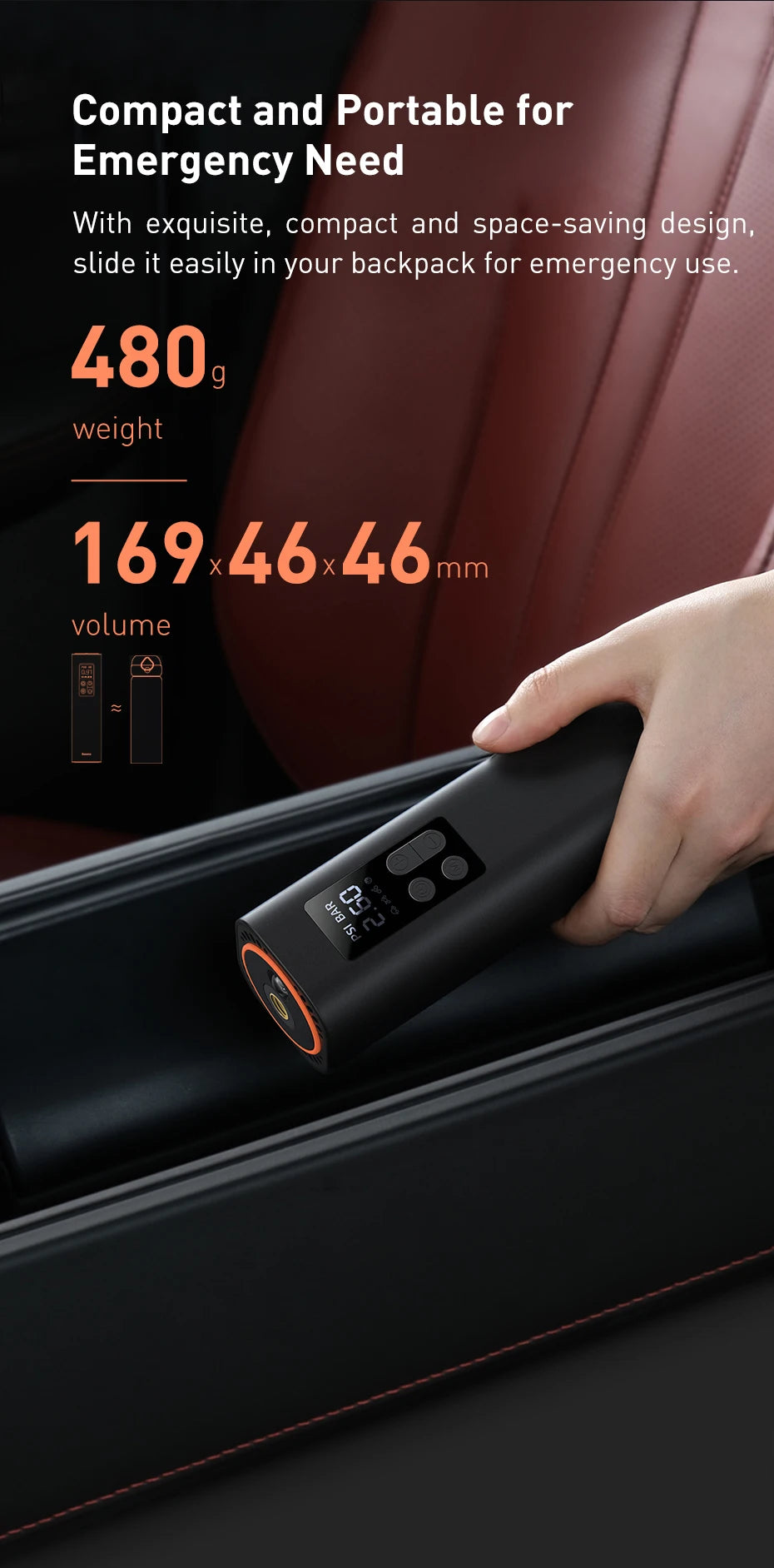 12V Portable Car Air Compressor With LCD Display For Cars - Smarsty
