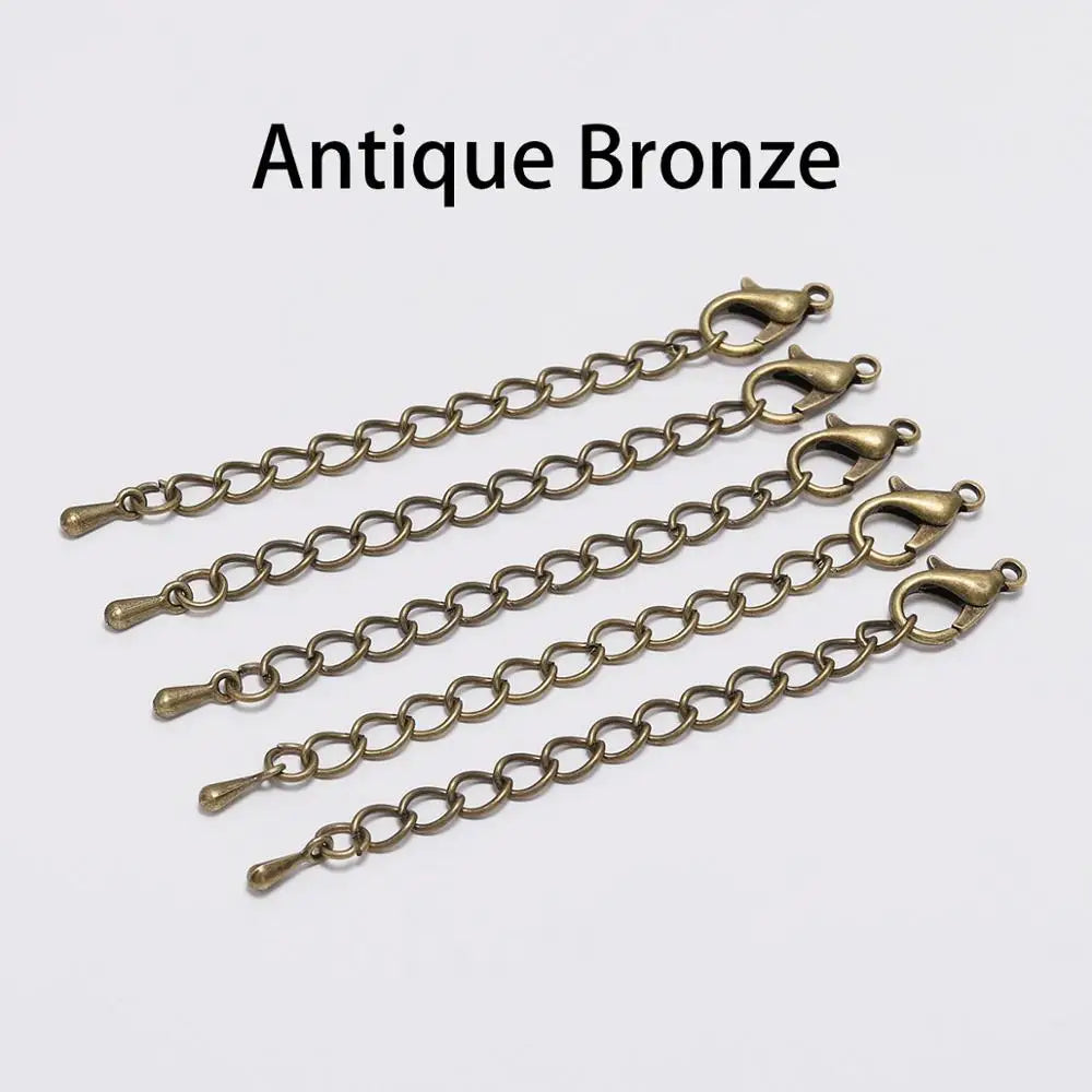 10pcs Extension Chains With Lobster Clasps Adjustable - Smarsty