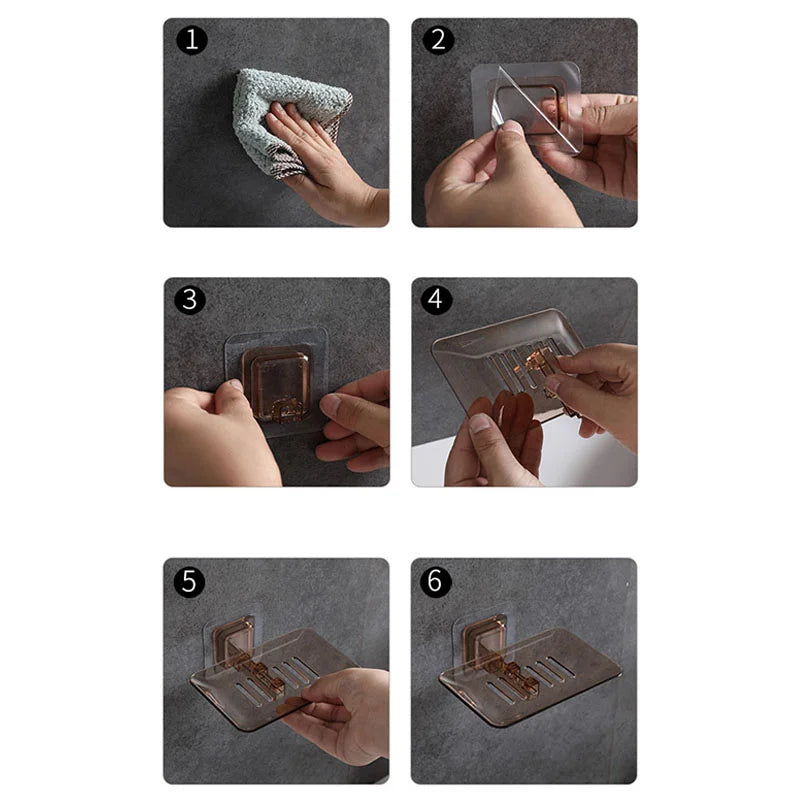 No Drilling Wall Mounted Soap Rack with Double Layer Design - Smarsty