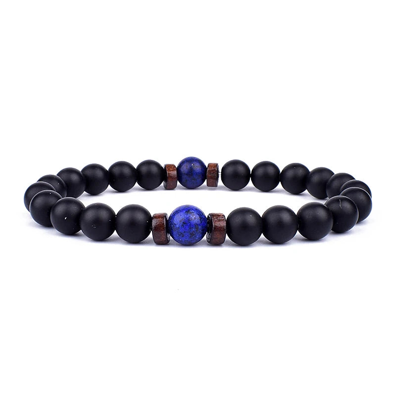 Volcanic Stone Bracelet for Men with Mood Tracking Feature - Smarsty