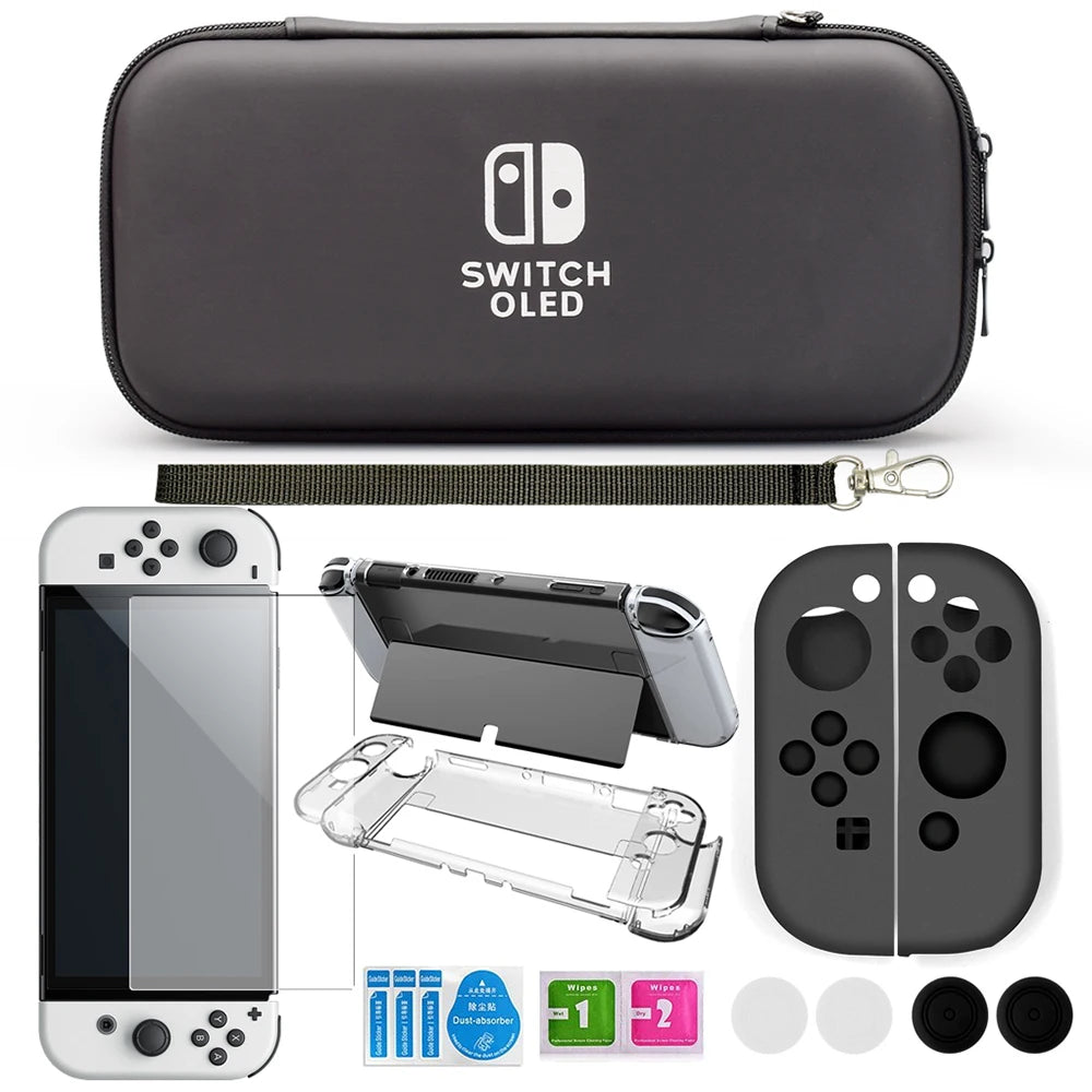 Nintendo Switch Oled Hard Shell Travel Case Bundle - Smarsty