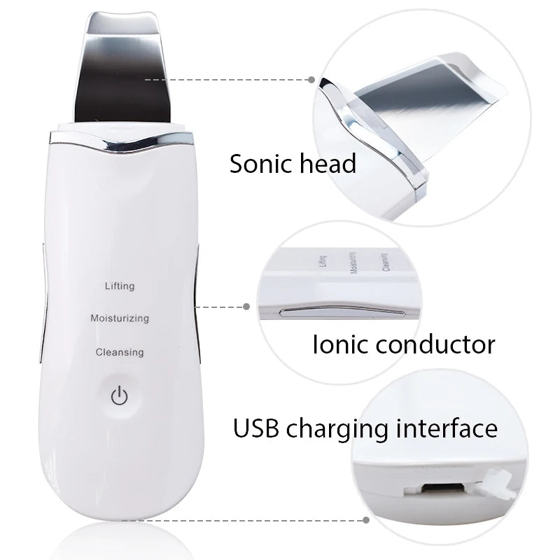 Ultrasonic Skin Scrubber for Deep Cleansing and Rejuvenation - Smarsty
