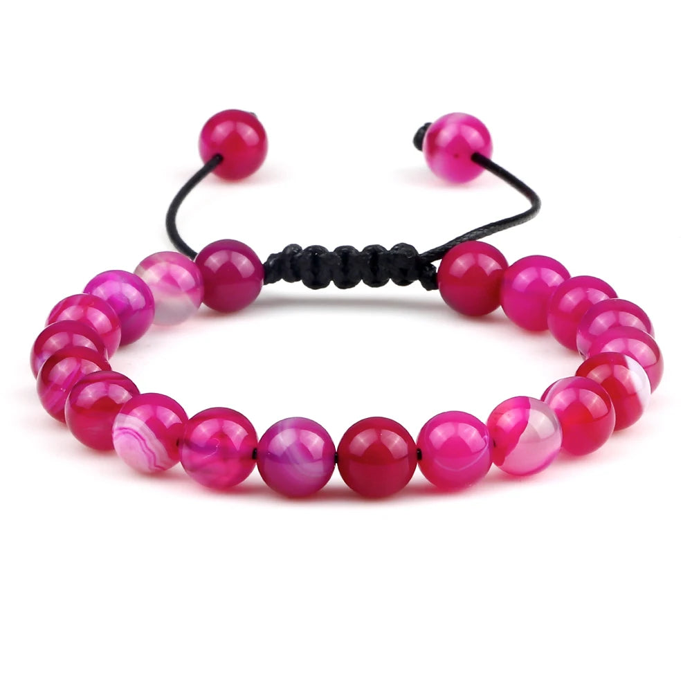 Adjustable 8mm Tiger Eye Beads Bracelet for Yoga Healing - Smarsty
