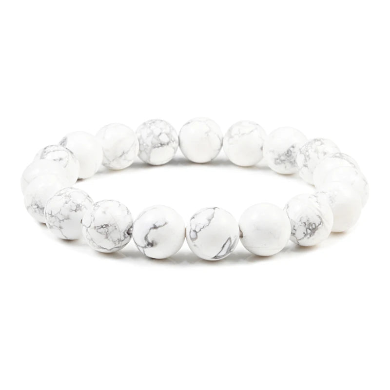 Natural Stone Bead Bracelet with Volcanic Lava - Smarsty