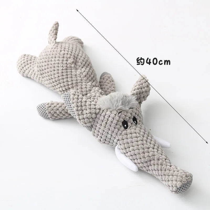 Plush Cartoon Puppy Dog Squeaky Chew Toy for Small Dogs - Smarsty