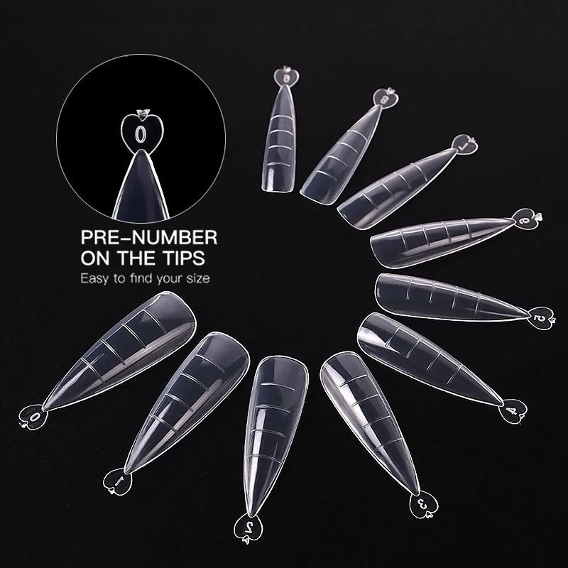 100Pcs Nail Extension Mold Tips for Professional Manicure - Smarsty