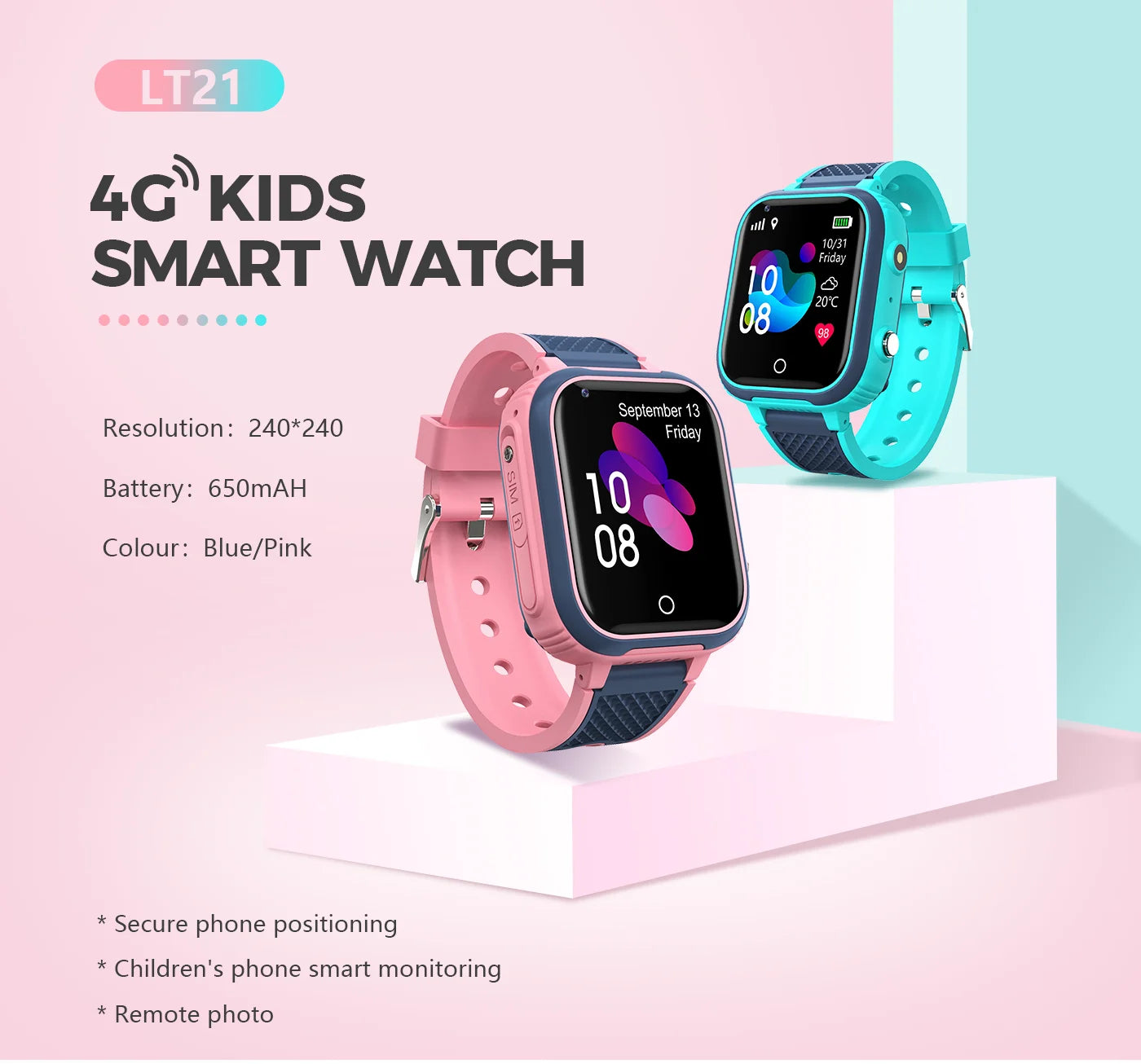 Kids 4G Smart Watch with GPS and Video Call - Smarsty