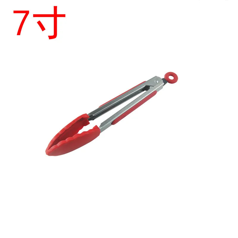 Silicone Kitchen Tongs Stainless Steel Non-Slip Design - Smarsty