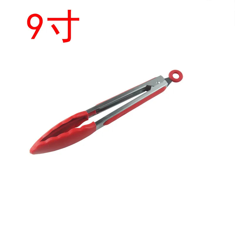 Silicone Kitchen Tongs Stainless Steel Non-Slip Design - Smarsty