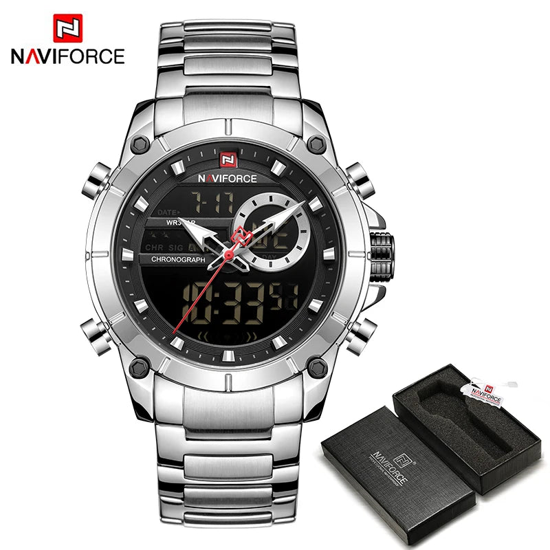 NAVIFORCE Luxury Waterproof Quartz Sport Watch for Men - Smarsty