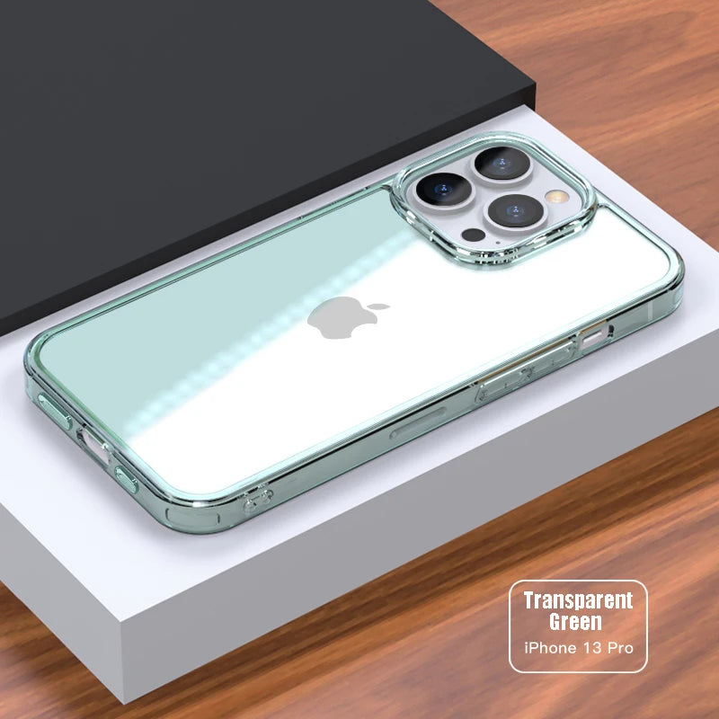 Luxury Tempered Glass Clear Case For iPhone 16 15 14 12 13 Mini 11 Pro XS Max X XR 15 7 8 16Plus SE Transparent Hard Case Fundas by Smarsty