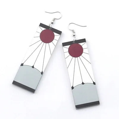 Acrylic Tanjiro Earrings for Women Anime Cosplay Jewelry - Smarsty