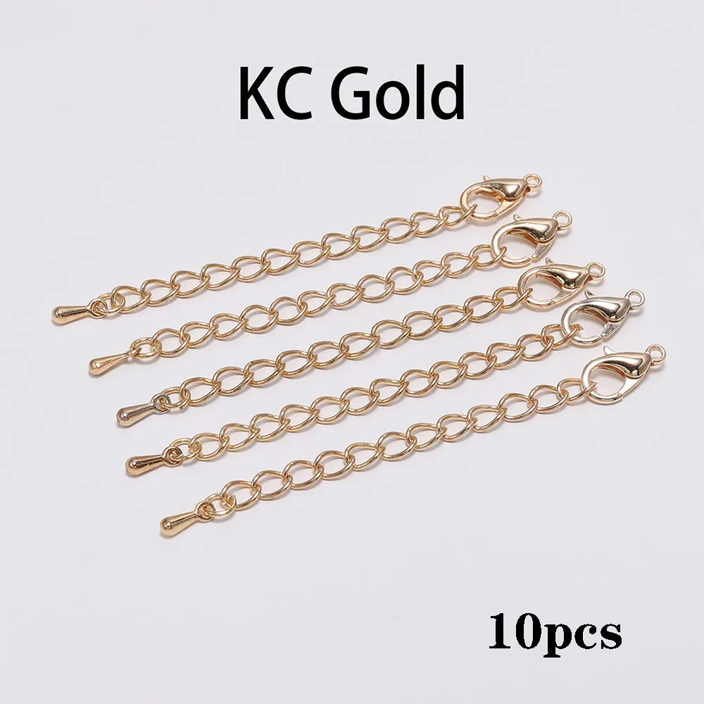 10pcs Extension Chains With Lobster Clasps Adjustable - Smarsty
