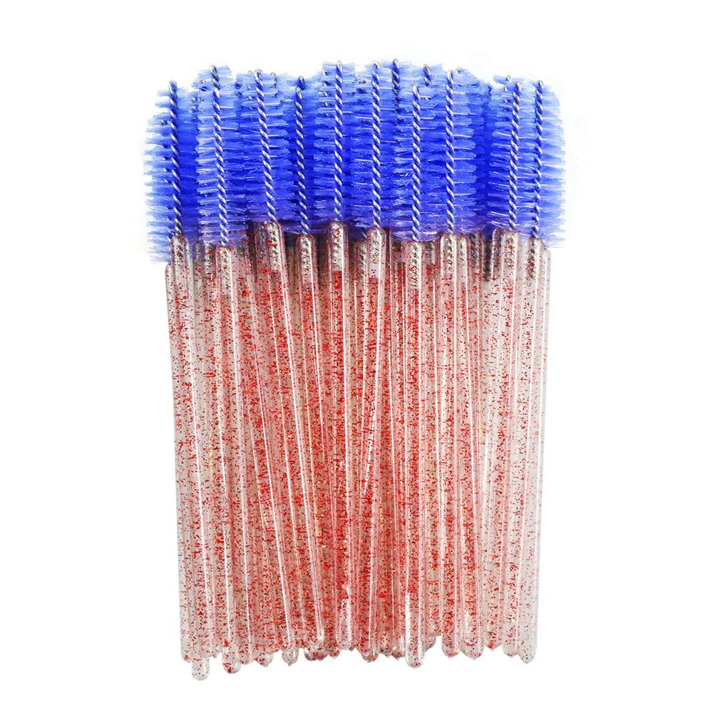 QSTY 50pcs Disposable Eyelash Brush Applicators in 6 Colors - Smarsty