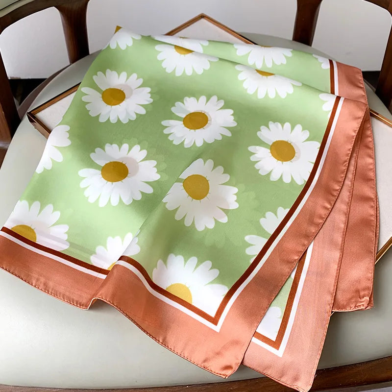 Luxury Silk Satin Scarves for Women Sun Protection - Smarsty