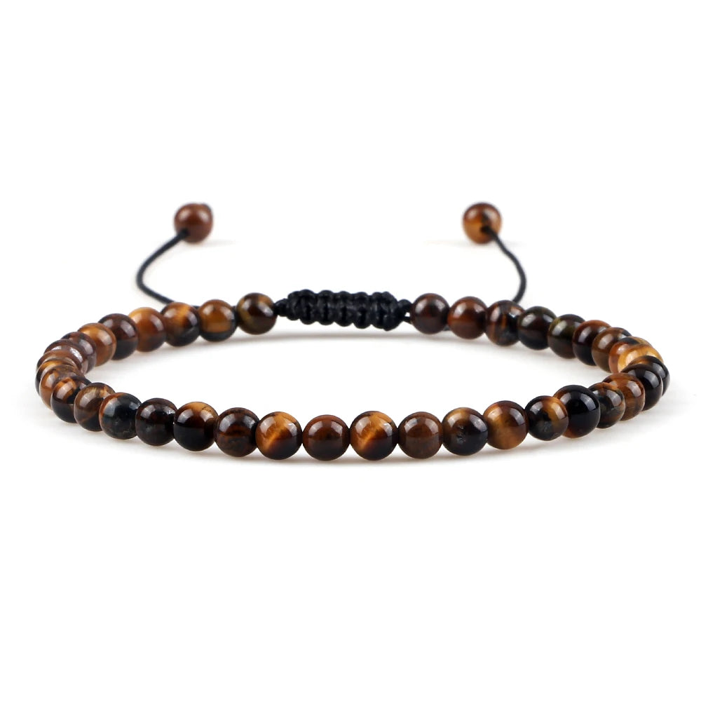 Adjustable Lava Stone Beaded Bracelet for Chakra Healing - Smarsty