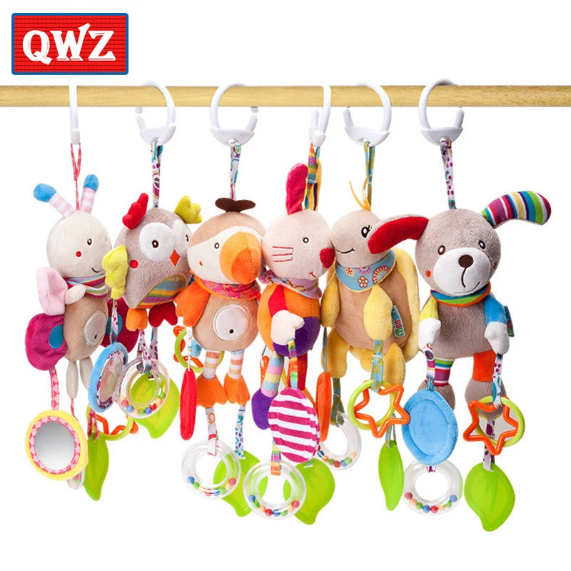 Newborn Baby Plush Stroller Toys Baby Rattles Mobiles Cartoon Animal Hanging Bell Educational Baby Toys 0-12 Months Speelgoed by Smarsty